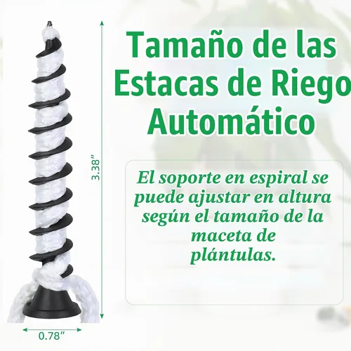 Vista 2 de Paquete de 12 picos de riego automático con absorción para plantas