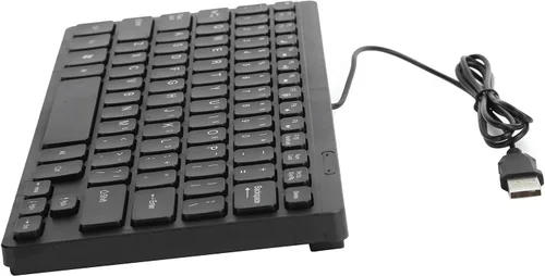 Vista 8 de Dilwe K1000 Teclado USB con cable compacto Mini portátil que ahorra espacio Plug and Play Ergonómico PC Compatible Negro