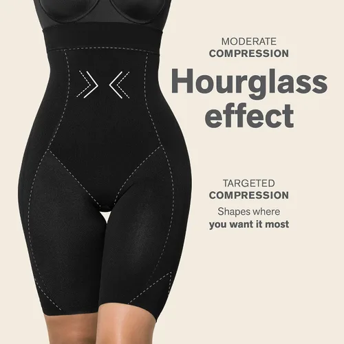 Vista 2 de Leonisa - Traje moldeador de cintura alta sin costuras para mujer con compresión de muslo