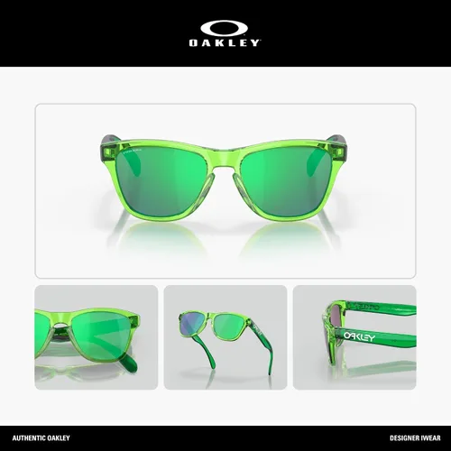 Vista 6 de Oakley Junior Junior Frogskins XXS OJ9009 Square Sunglasses for Men Women Verde ácido/jade Prizm