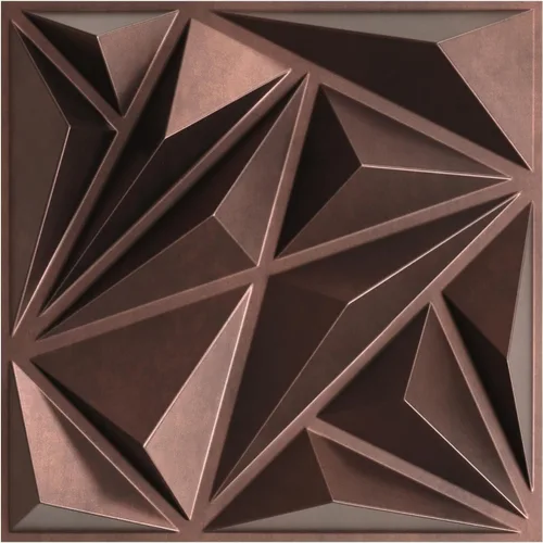 Vista 13 de STICKGOO Paneles de pared 3D para decoración de pared interior, paneles de acento de pared de diseño de diamante en oro champán, 30.5 x 30.5 cm