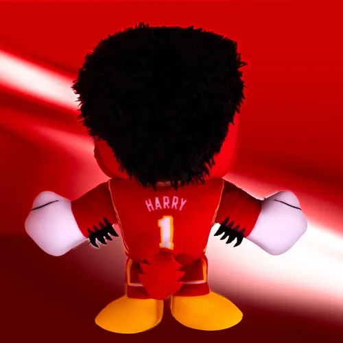Vista 8 de Bleacher Creatures Atlanta Hawks Harry The Hawk Mascot Kuricha Sentado de Felpa - Suave Mascota Inspirada en Chibi Atlanta Hawks Harry el Halcón