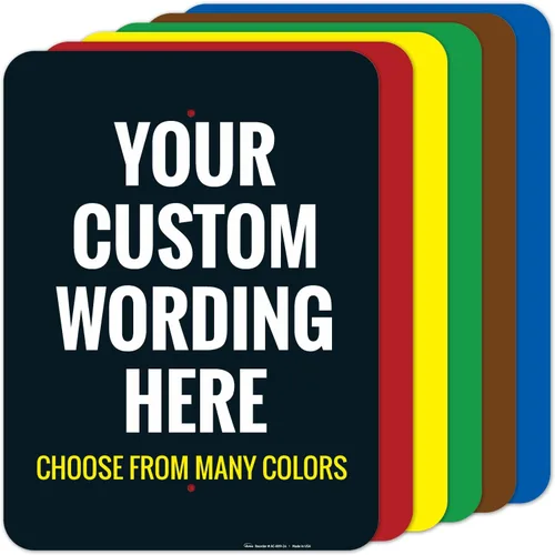 Vista 11 de Letreros personalizados para el hogar, oficina, negocios, entrega, decoración, uso en interiores y exteriores, 10 x 7 pulgadas, aluminio 040 libre