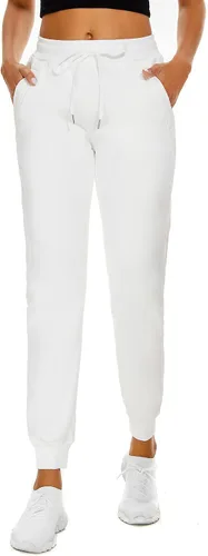 Vista 41 de MOUEEY Pantalones deportivos súper cálidos con forro de sherpa para mujer, pantalones deportivos de forro polar con bolsillos con cremallera