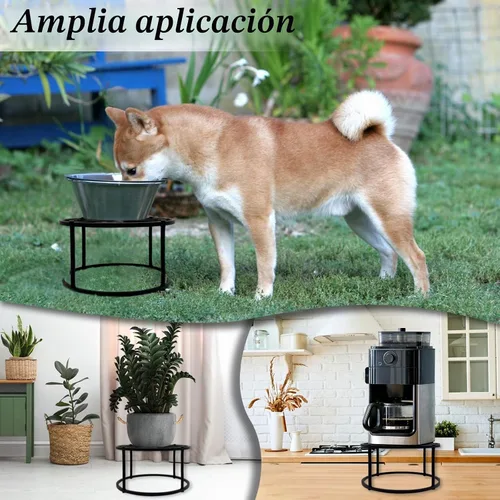 Vista 7 de 4 piezas de soporte para comedero y regadera de pollo, soporte de metal con 4 patas y base redonda, soporte resistente para cubos y barriles