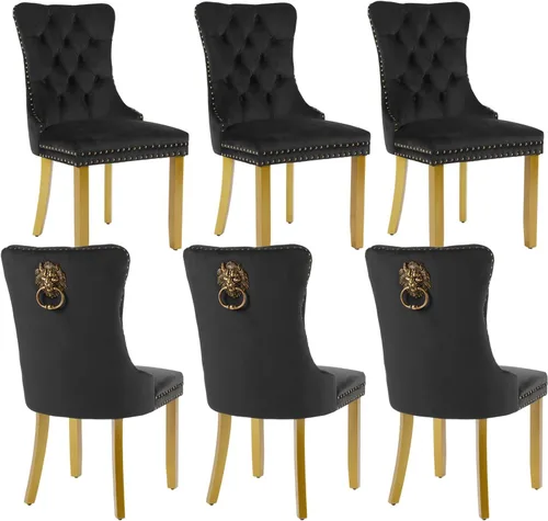 Vista 26 de Juego de 2 sillas de comedor de terciopelo beige, modernas sillas de cocina tapizadas