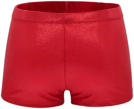 Vista 3 de Aosva 2 pantalones cortos de gimnasia atlética para niñas de 2 a 14 años