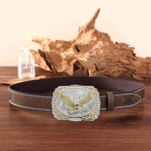 Vista 6 de Bull Rider Belt Buckles Men, Western Cowboy Rodeo Champion Belt Buckle, BullEagleHorse Big Size Belt Buckle