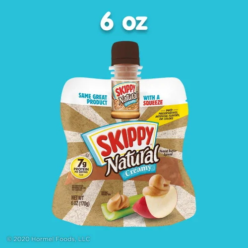 Vista 7 de SKIPPY Squeeze Crema de maní cremosa natural, 6 onzas (paquete de 6)