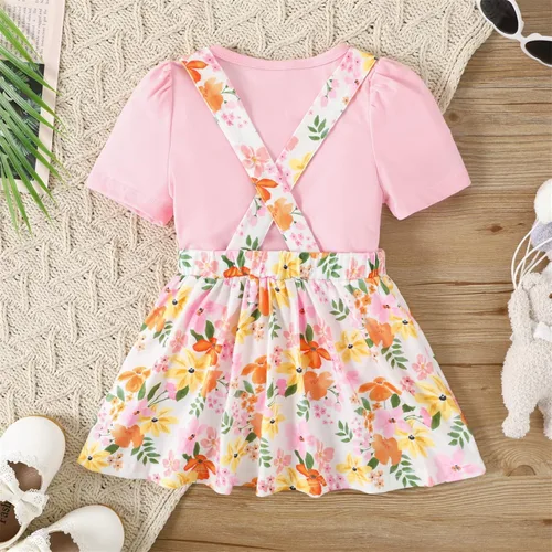 Vista 2 de PATPAT Vestidos de niña pequeña y bebé sin mangas de dinosaurio y volantes Bowknot vestidos para niños, 18-24 meses a 5-6 años