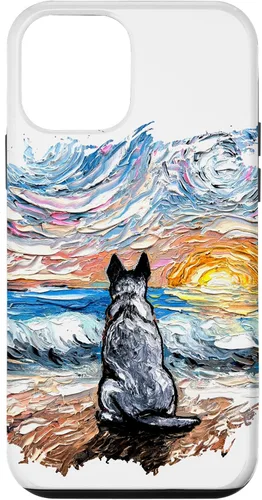 Vista 16 de Blue Heeler Starry Night Artwork Cattle Dog Lover Gift Case for iPhone 17