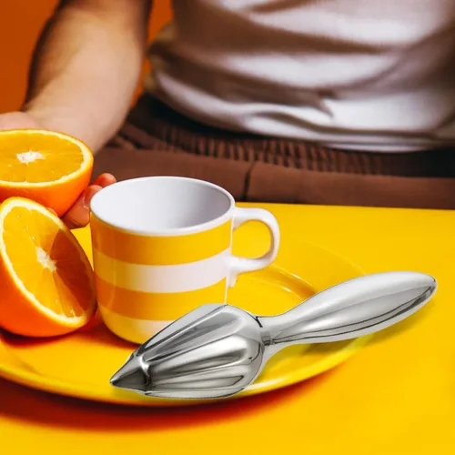 Vista 8 de Exprimidor manual de cítricos de naranja limón con mango de agarre cómodo para una fácil extracción de jugo, herramienta exprimidora de cocina