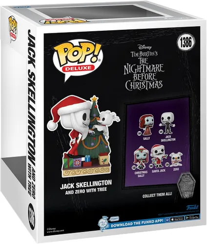 Vista 3 de Funko Pop! Deluxe: Disney the Nightmare Before Christmas 30th - Jack Skellington & Zero with Tree - Disney: The Nightmare Before Christmas - Figura