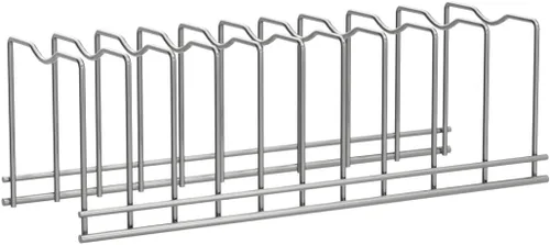 Vista 2 de SANNO Soporte para tapa de olla de acero inoxidable, organizador de ollas, organizador de cocina, 13-1/3"de ancho x 4-1/3"de alto x 4-3/4"D, 10