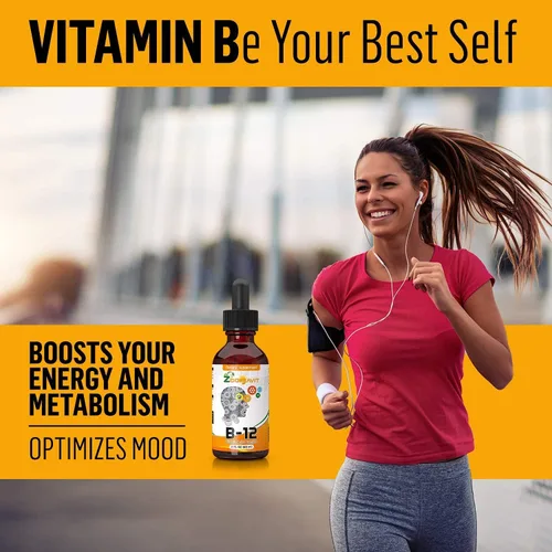 Vista 4 de Gotas líquidas complejas de vitamina B con rápida absorción, vitaminas complejas líquidas súper B B2, B3, B5, B6 y B12 - Impulso de energía natural