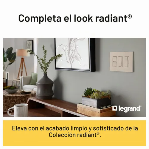 Vista 7 de Legrand Radiant - Interruptor de luz LED de 450 W, 3 vías, color níquel, paquete de 1