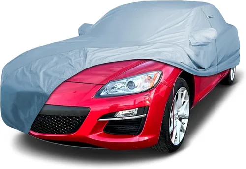 Vista 26 de iCarCover Funda de automóvil personalizada para Mazda 1200 (1970), impermeable, para todo tipo de clima, lluvia, nieve, UV, protector solar