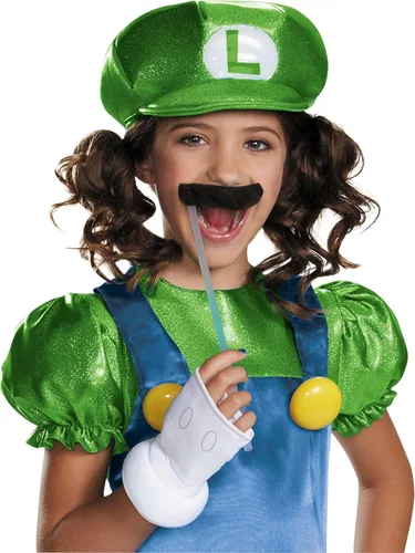 Vista 2 de Versión con faldón del disfraz de Luigi de Disguise, Un solo