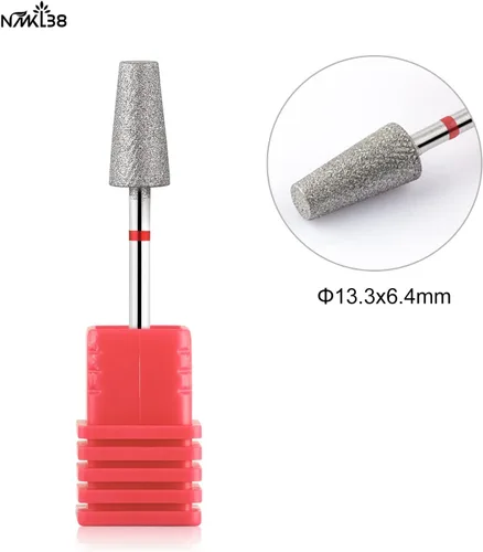 Vista 2 de Brocas de diamante de barril para uñas, cortador de fresado rotativo para cutículas, accesorios para máquinas de taladro de uñas (1D-F)