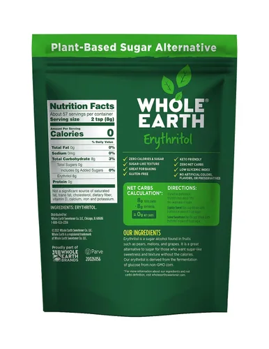 Vista 2 de Whole Earth Sweetener Co. Edulcorante 100% Eritritol