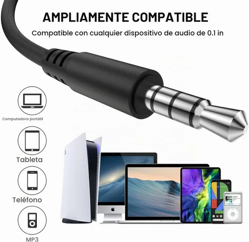 Vista 5 de MOSWAG Auriculares con cable, auriculares intrauditivos Jack de 0.138 in con micrófono de control de volumen, llamadas claras adecuados para iPhone