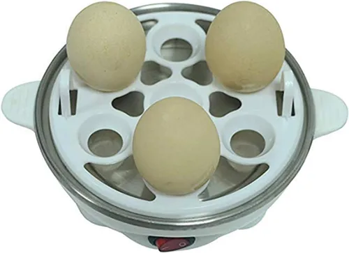Vista 5 de Cocedor eléctrico de huevos escalfador de huevos, olla rápida para huevos escalfados hervidos con apagado automático, olla suave, mediana y dura