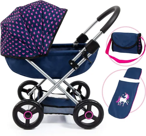 Vista 8 de Bayer Baby Doll Stroller Toy Set with Bag - Pink Carriage for 18 Inch Dolls