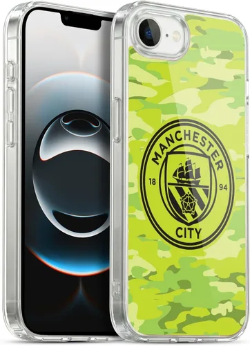 Vista 241 de Head Case Designs Funda de gel con licencia oficial del Manchester City Man City FC Blue Moon Badge Camou [protección de grado militar] compatible