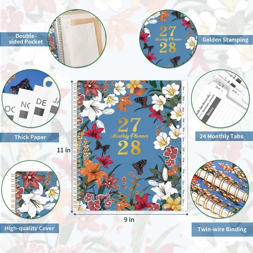 Vista 10 de 2027-2028 Monthly Planner – 2-Year Planner 2027-2028, Jan. 2027 – Dec. 2028