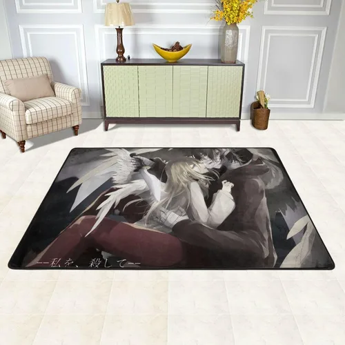 Vista 2 de Angels of Death Rugs - Alfombra de manga estampada para cocina, baño, 36 x 24 pulgadas, alfombra para decoración de baños interiores