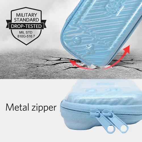 Vista 7 de CoBak Funda de transporte para Nintendo Switch Lite con 1 protector de pantalla 1 funda de agarre y 4 tapas de agarre para el pulgar funda