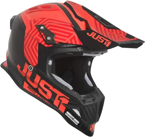 Vista 2 de Just1 Racing J12 Syncro - Casco de motocicleta de motocross todoterreno de fibra de carbono MX