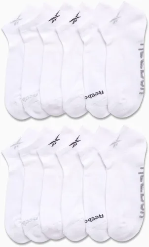 Vista 2 de Reebok Calcetines deportivos de corte bajo para hombre (paquete de 12)