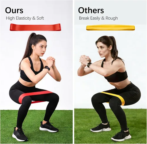 Vista 4 de Bandas de resistencia para entrenamiento, bandas de resistencia para entrenamiento en casa, estiramiento, entrenamiento de fuerza, terapia física