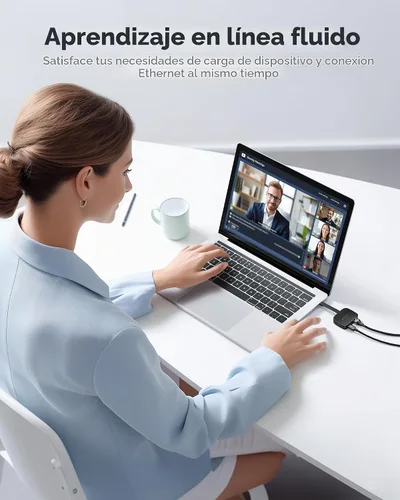 Vista 5 de Cable Matters Adaptador USB C a Ethernet de 2.5 Gb con carga de 100 W