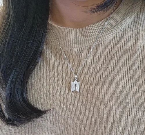 Vista 4 de Kpop BT-S Joyería Collar SKZ mercancía kpop merchandise K-pop merchandise Plata Oro Negro