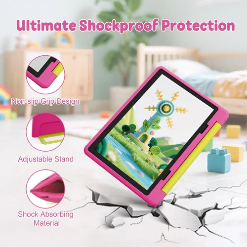 Vista 6 de Tablet para niños, Android 15 con pantalla HD, 10.1 pulgadas, control parental y modo para niños, Octa-Core, certificado GMS, 20 GB RAM 64 GB ROM, 1