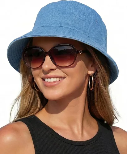 Vista 13 de HONGTEYA Sombreros de sol de pescador para mujer y hombre, sombrero de Blanco