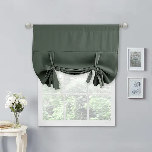 Vista 109 de NICETOWN Cortina Opaca con Aislamiento Térmico – Persiana Enrollable para Ventana de Bebé para Dormitorio/Acción de Gracias