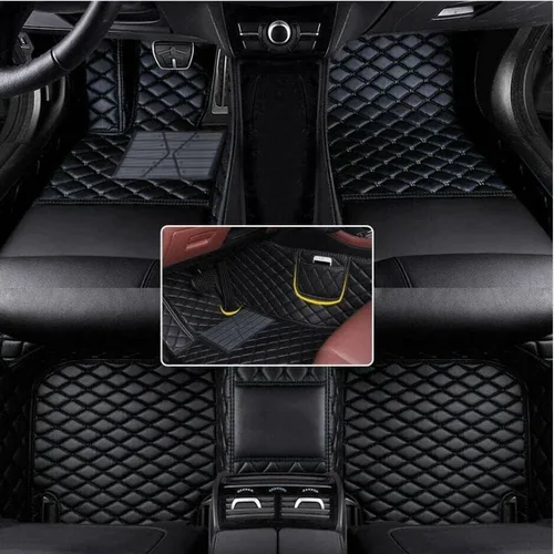 Vista 21 de Tapetes de suelo de automóvil compatibles con el 99 % de los sedán, SUV, deportivos, cobertura completa, compatible con hombres y mujeres, Negro