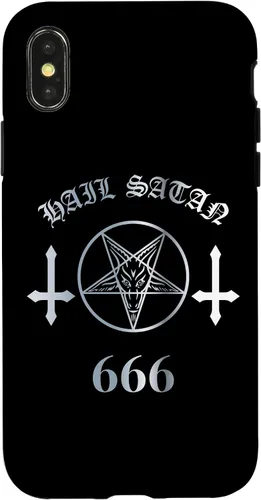 Vista 5 de iPhone 16 Upside Down Cross Satanic Pentagram Hail Satan 666 Case