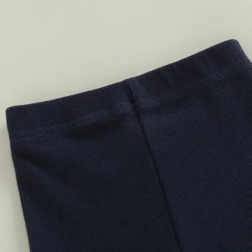 Vista 6 de Karuedoo - Mallas de punto de algodón suave con volantes para bebé color liso pantalones largos