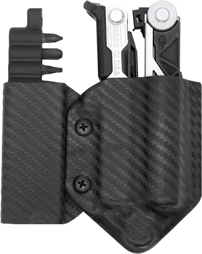 Vista 10 de Clip & Carry Kydex Funda multiherramienta para Gerber Center-Drive con soporte de sidecar opcional ~ Fabricado en Estados Unidos