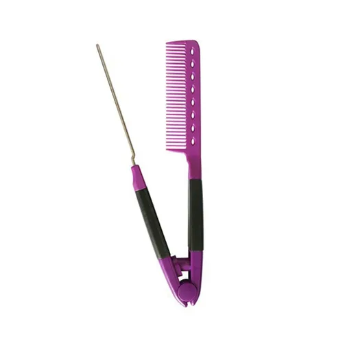 Vista 8 de Peine para alisar el cabello para el hogar, cepillo para alisar el cabello, peine de separación rápido para mujeres