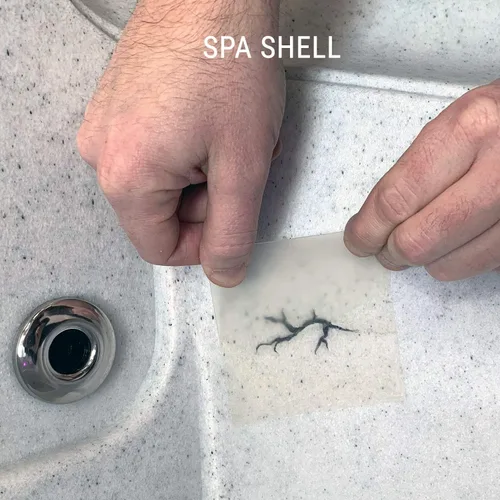 Vista 3 de Kit de parches de sellado de fugas para bañera de hidromasaje y piscina, transparente, ultra adhesivo, impermeable, reparación para vinilo, PVC