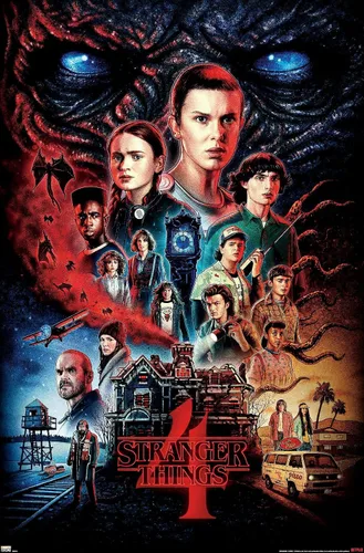 Vista 21 de Trends International Netflix Stranger Things: Season 4 - Póster de pared de una hoja, 14.725 x 22.375 pulgadas, versión enmarcada de madera