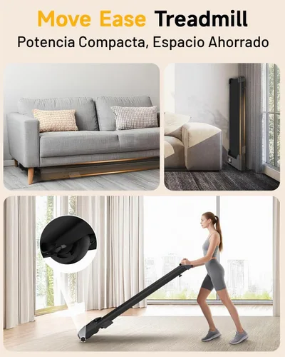 Vista 4 de Walking Pad Treadmill with Handle Bar with 8% Incline,2.5HP Quiet Under Desk 320 lbs 2 in 1Treadmills for Home Office,Compact Foldable Walking