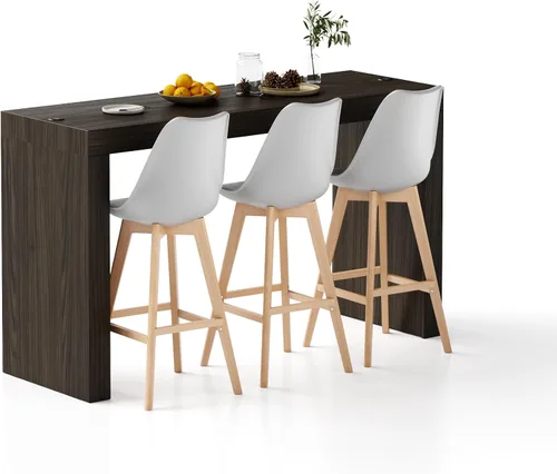 Vista 59 de Mobili Fiver Evolution - Mesa alta de bar de cocina fabricada en Italia Ahorra Espacio, Mesa de altura de mostrador montada en la pared para 1