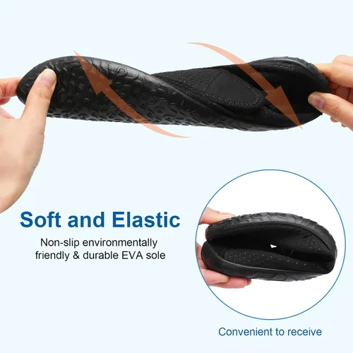 Vista 6 de Fires Zapatos de agua para mujeres y hombres de secado rápido calcetines de agua descalzos transpirables para senderismo natación playa surf yoga