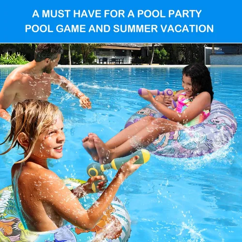 Vista 8 de Inflatable Pool Float with Water Gun, Floaties for Adults Teens and Kids, Pool Toys for Kids Ages 8-12, Beach Inner Pool Tubes for Floating, Summer